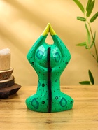 Сувенир интерьерный «Лягушка-йог», 15×8×25 см, дерево - фото 59403544