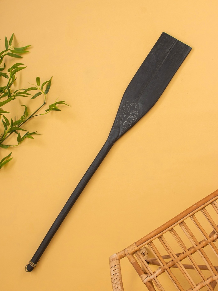 Сувенир «Весло», 18×2.5×140 см, дерево, чёрный - Фото 1