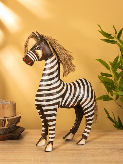 Сувенир «Зебра», 30×12×45 см, дерево, бело-коричневый