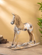 Фигура «Лошадка - качалка, 41×12.5×44 см, дерево, бежевая - фото 59841590