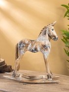 Фигура «Лошадка - качалка, 41×12.5×44 см, дерево, бежевая - фото 59841592