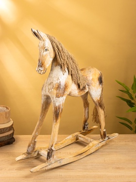 Фигура «Лошадка - качалка», 50×15×55 см, дерево, бежевая