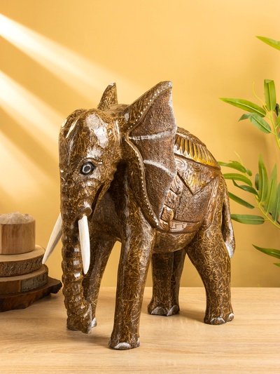 Сувенир «Слон», 33×17×40 см, дерево, коричневый