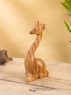 Фигура «Жирафик», 12×6×25 см, дерево пиннис, коричневая - фото 809303740