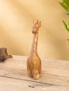 Фигура «Жирафик», 12×6×25 см, дерево пиннис, коричневая - фото 809303741