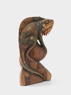 Сувенир «Ящерица», 17×9×30 см, дерево суар, золотисто-зелёный - Фото 2