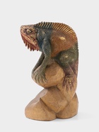 Сувенир «Ящерица», 17×9×30 см, дерево суар, золотисто-зелёный 10615521