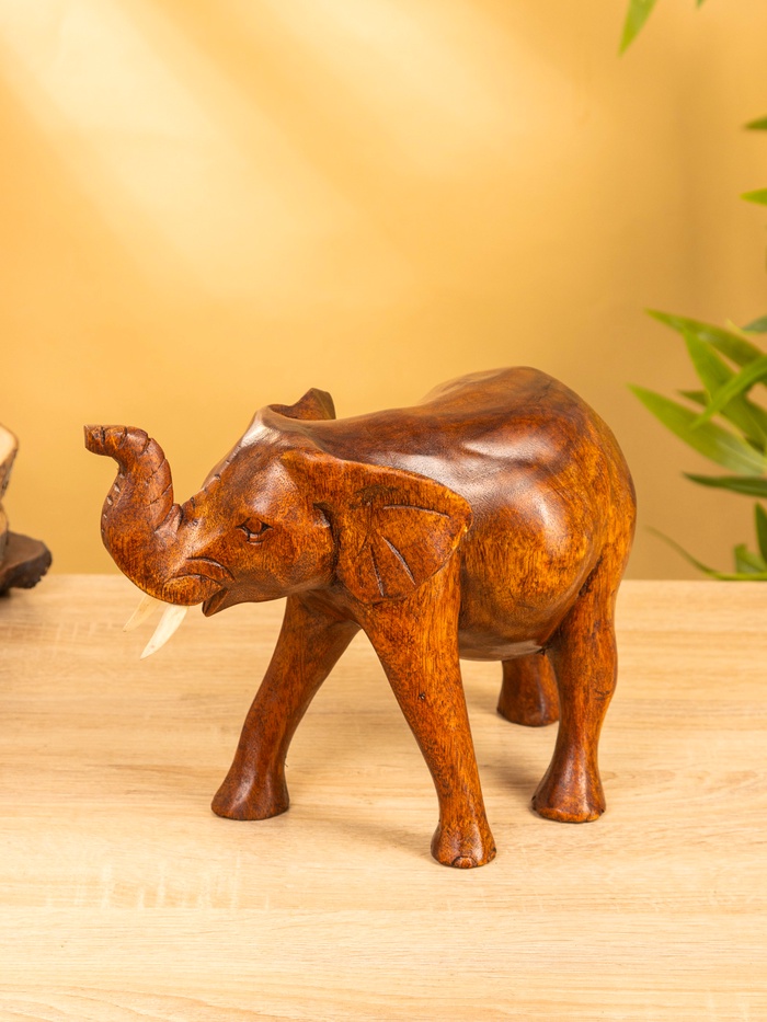 Сувенир «Слон», 33×16×22 см, дерево суар, тёмно-коричневый