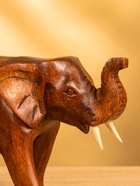 Сувенир «Слон», 33×16×22 см, дерево суар, тёмно-коричневый - фото 58036492
