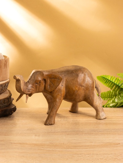 Сувенир «Слон», 24×11×16 см, дерево Суар, бежевый