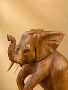 Сувенир «Слоненок», 18×10×27 см, дерево суар, коричневый - фото 63119192