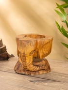 Подставка под бутылки «Голова слона», 15×15×17 см, дерево Пиннис, коричневая - фото 809303746