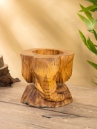 Подставка под бутылки «Голова слона», 15×15×17 см, дерево Пиннис, коричневая - фото 809303747