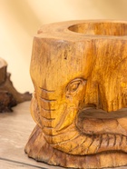 Подставка под бутылки «Голова слона», 15×15×17 см, дерево Пиннис, коричневая - фото 809303750