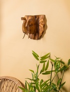 Панно «Голова слона», 32×15×22 см, дерево суар, бежевое - Фото 2