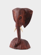 Сувенир «Голова слона», 18×9×30 см, дерево суар, тёмно-коричневый 10615552