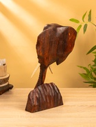 Сувенир "Голова слона" дерево Суар, 18х9х38 см, цв. тёмно-коричневый - фото 809239545