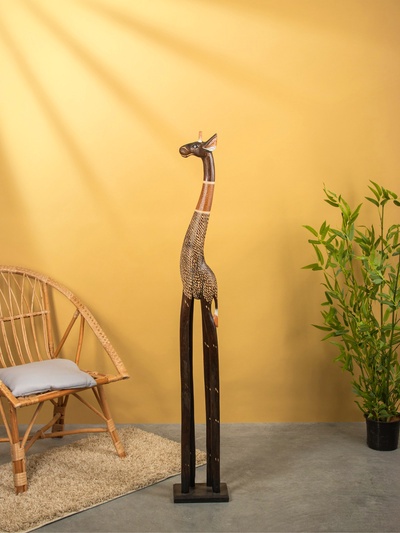 Сувенир «Жираф», 24×15×150 см, дерево, коричневый