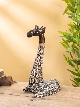 Фигура «Жираф», 25×13×40 см, бежево-коричневая, дерево