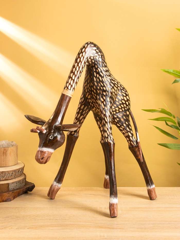 Сувенир «Жираф», 37×25×45 см, дерево, коричневый