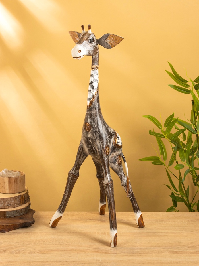 Сувенир «Жирафик», 25×25×70 см, дерево, коричневый