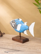 Сувенир «Рыба», 25×7×18 см, дерево, бирюзовый - фото 63119215