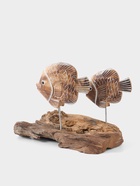 Сувенир интерьерный «Экзотические рыбки», 25×20×27 см, дерево - фото 809529018