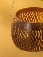 Подсвечник подвесной из кокоса, 9-12 см, коричневый 10616036 - фото 16771626
