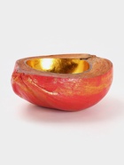 Чаша из кокоса, 19×22×10 см, красно-золотая - Фото 2