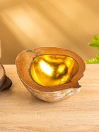 Чаша из кокоса, 18×18×10 см, бежево-золотая - Фото 1