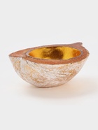 Чаша из кокоса, 18×18×10 см, бежево-золотая - Фото 2