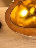 Чаша из кокоса, 18×18×10 см, бежево-золотая - Фото 4