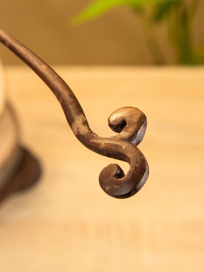 Шпилька для волос, 18×3 см, дерево Соно, тёмно-коричневая