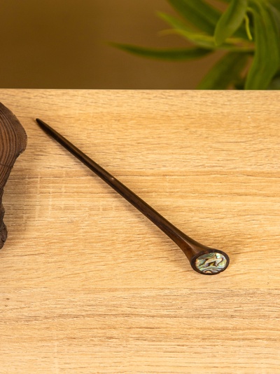 Шпилька для волос «Фея», 20 см, дерево Соно, ракушка