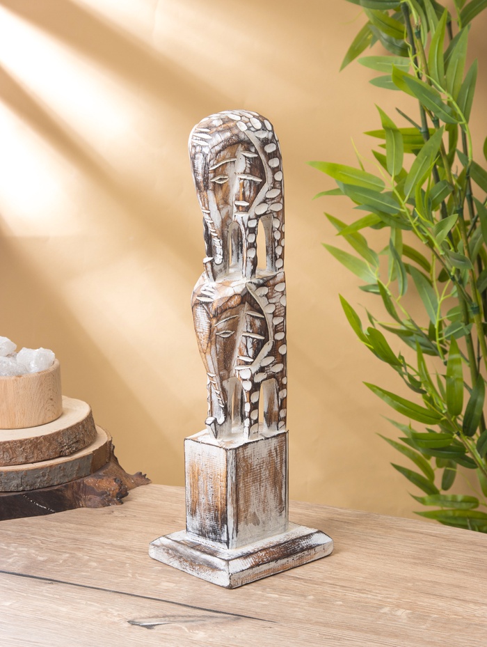Сувенир «Статуя Слонов», 12×12×38 см, дерево