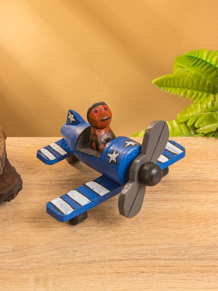 Сувенир интерьерный «Черепаха на самолёте», 15×13×8 см, дерево