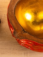 Чаша из кокоса, 24×22×10 см, красно-золотая - Фото 4