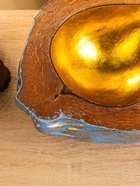 Чаша из кокоса, 22.5×25×10 см, сине-золотая - Фото 4