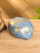 Чаша из кокоса, 22.5×25×10 см, сине-золотая - Фото 5