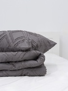 Постельное белье евро LoveLife Tufting «Ромб», микрофайбер, серое - Фото 7