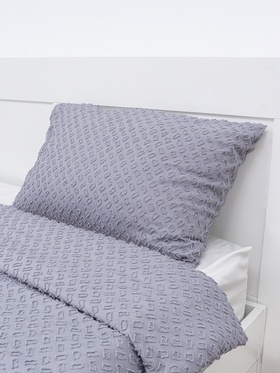 ПК LoveLife Tufting 2сп "Квадрат" 175*215см,50*70см-2шт, цв.серо-сиреневый,110 г