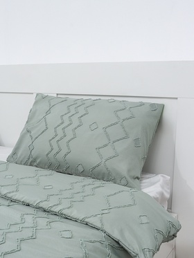 ПК LoveLife Tufting 2сп "Орнамент" 175*215см,50*70см-2шт, цв.зеленый, 110 г/м2