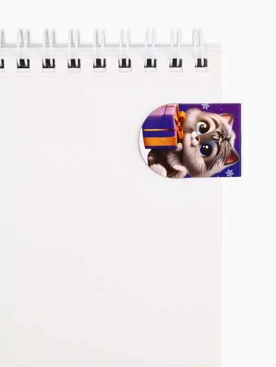 Магнитные закладки для книг, 8 шт. на подложке «Пушистики»