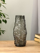 Ваза «Ванесса», полосы, 30×12 см, стекло, серая - Фото 1