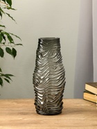 Ваза «Ванесса», полосы, 30×12 см, стекло, серая - Фото 2