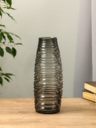 Ваза «Ванесса», полосы, 30×12 см, стекло, серая - Фото 3