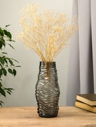 Ваза «Ванесса», полосы, 30×12 см, стекло, серая - Фото 4