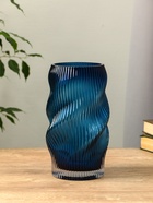 Ваза «Ванесса», волны, 24×12 см, стекло, синяя - Фото 2