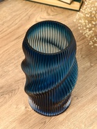 Ваза «Ванесса», волны, 24×12 см, стекло, синяя - Фото 5