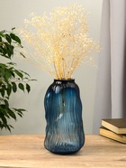 Ваза «Ванесса», линии, 29.5×15 см, стекло, синяя - Фото 4